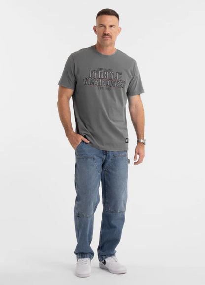 Herren T-Shirt Denim Washed ACE OF SPADES II - Grau