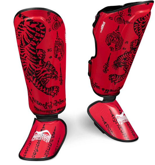 Schienbeinschutz Muay Thai - Rot