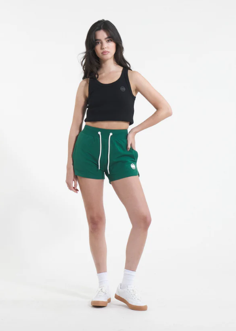 Damen Sweatshorts French Terry FLORIDA - Dunkelgrün