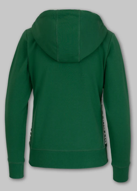 Damen Kapuzenjacke French Terry LA DETA - Dunkelgrün