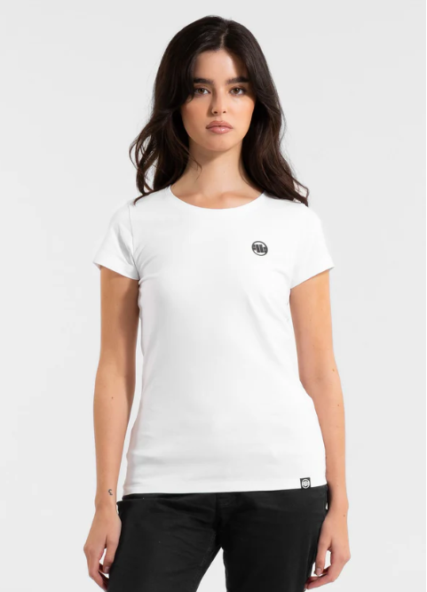 Damen T-Shirt Slim Fit SMALL LOGO - Weiß