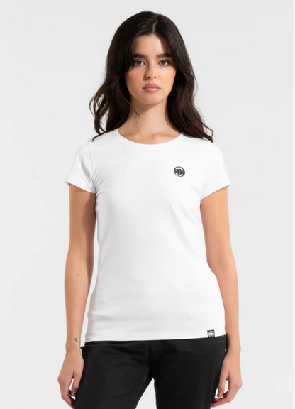 Damen T-Shirt Slim Fit SMALL LOGO - Weiß