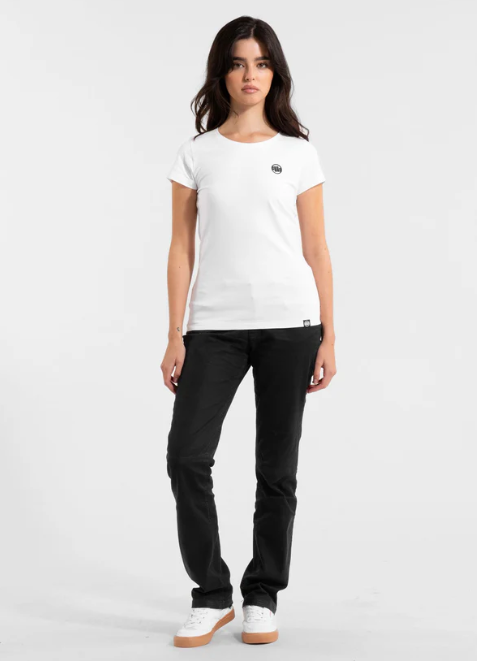 Damen T-Shirt Slim Fit SMALL LOGO - Weiß