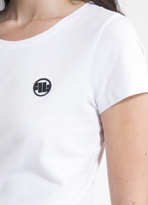 Damen T-Shirt Slim Fit SMALL LOGO - Weiß