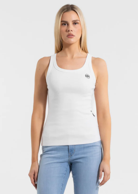 Damen Tanktop Rib LAYLA - Weiß