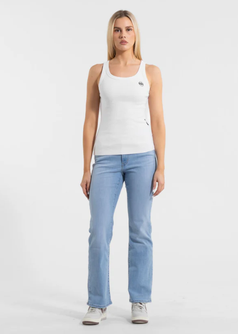 Damen Tanktop Rib LAYLA - Weiß