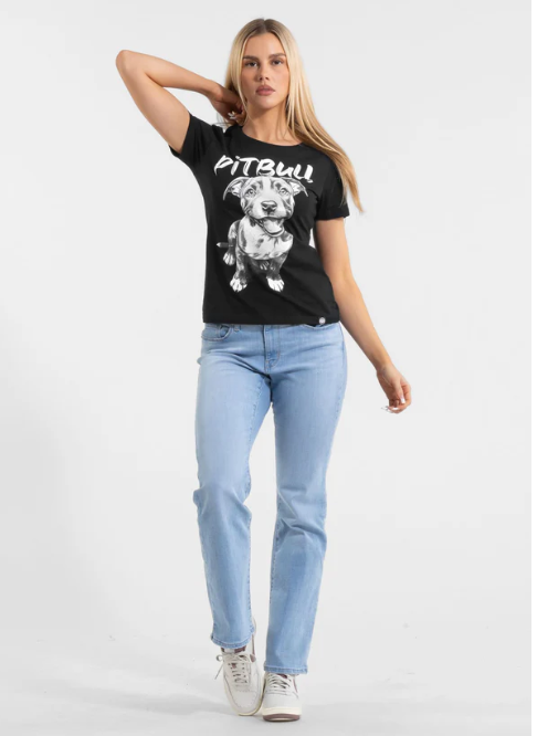 Damen T-Shirt PUPPY II - Schwarz - XL