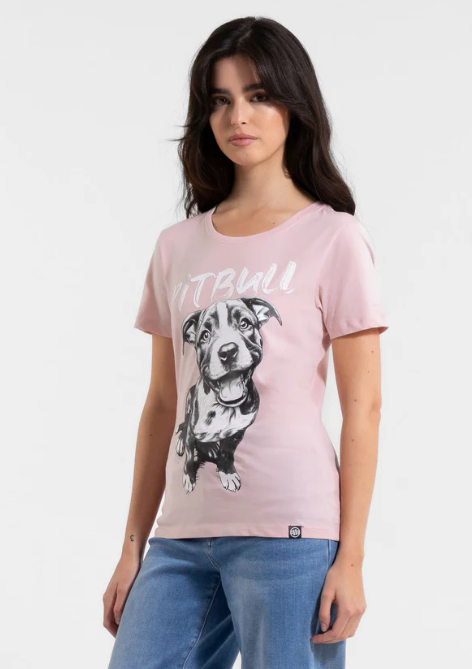 Damen T-Shirt PUPPY II - Rosa