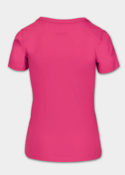 Damen T-Shirt SUNGLASSES DOG - Himbeerrot