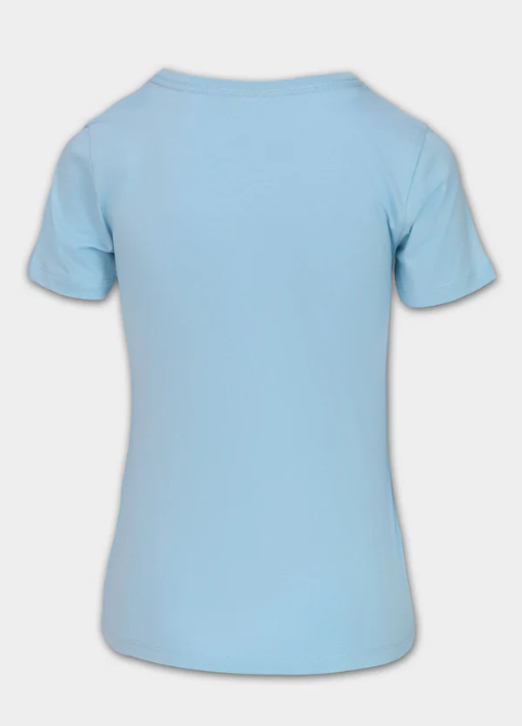 Damen T-Shirt SUNGLASSES DOG - Hellblau