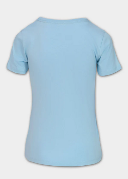 Damen T-Shirt SUNGLASSES DOG - Hellblau