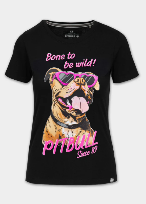 Damen T-Shirt SUNGLASSES DOG - Schwarz