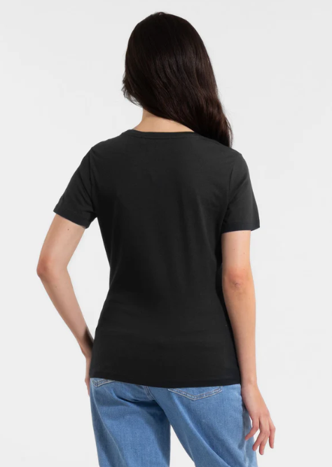 Damen T-Shirt SUNGLASSES DOG - Schwarz