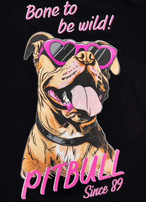 Damen T-Shirt SUNGLASSES DOG - Schwarz