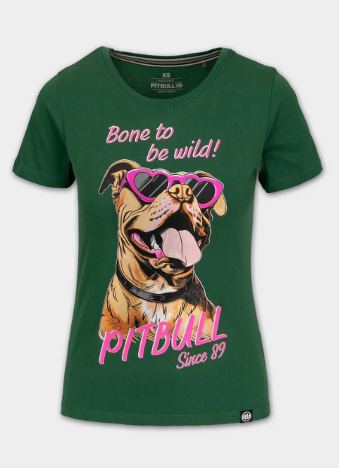 Damen T-Shirt SUNGLASSES DOG - Grün