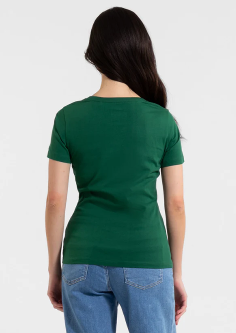 Damen T-Shirt SUNGLASSES DOG - Grün