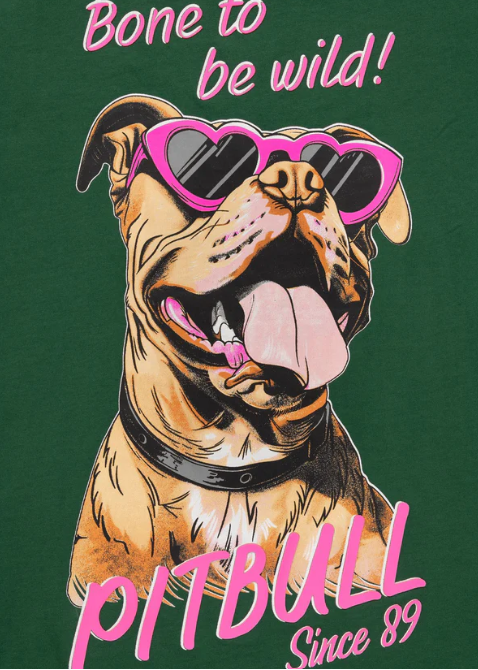 Damen T-Shirt SUNGLASSES DOG - Grün