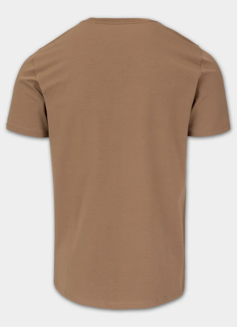 Herren T-Shirt Slim Fit MINIMAL - Coyote braun