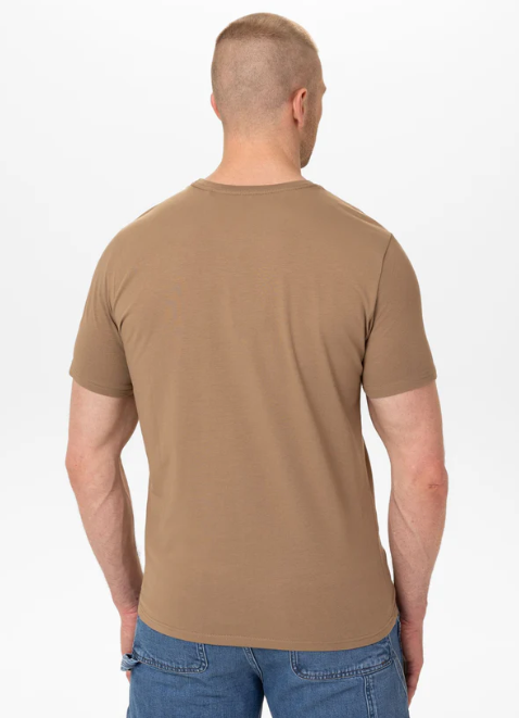Herren T-Shirt Slim Fit MINIMAL - Coyote braun