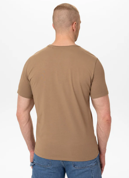 Herren T-Shirt Slim Fit MINIMAL - Coyote braun