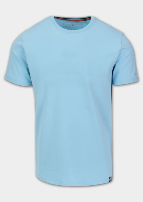 Herren T-Shirt Slim Fit MINIMAL - Hellblau