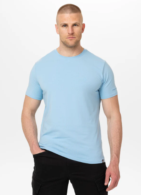 Herren T-Shirt Slim Fit MINIMAL - Hellblau