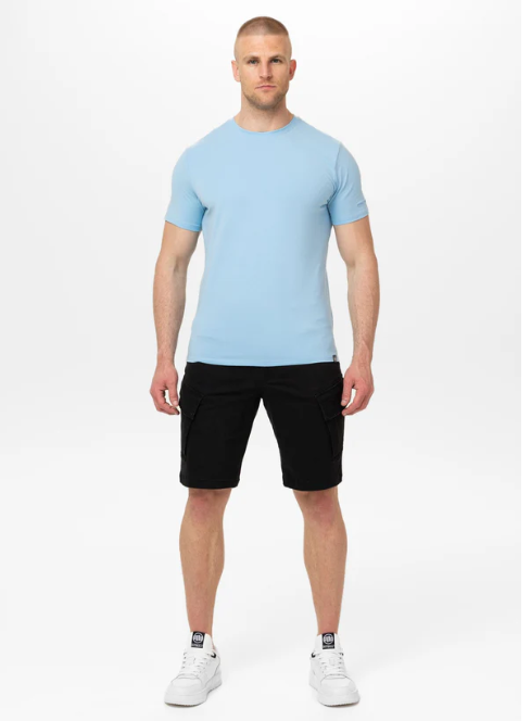 Herren T-Shirt Slim Fit MINIMAL - Hellblau