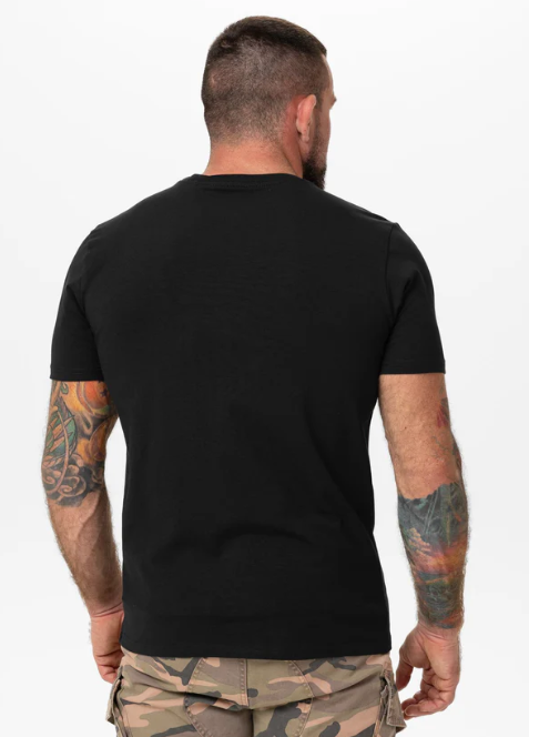 Herren T-Shirt Slim Fit USA CAL - Schwarz