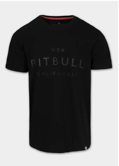 Herren T-Shirt Slim Fit USA CAL - Schwarz