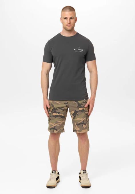 Herren T-Shirt Slim Fit USA CAL - Graphit