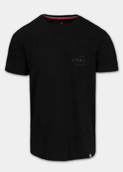 PITBULL Herren Slim Fit T-Shirt - USA CAL - Schwarz