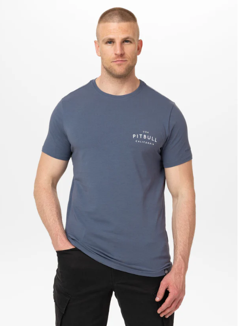 Herren T-Shirt Slim Fit USA CAL - Navy Jeans
