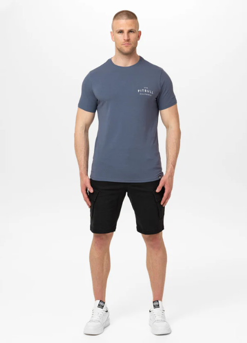 Herren T-Shirt Slim Fit USA CAL - Navy Jeans