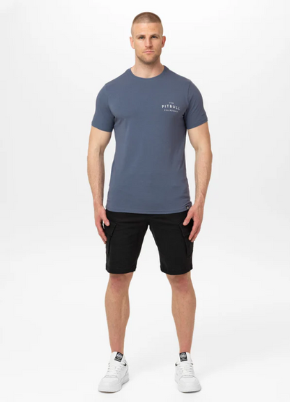 Herren T-Shirt Slim Fit USA CAL - Navy Jeans