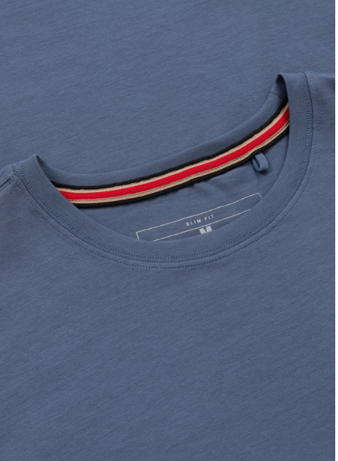 Herren T-Shirt Slim Fit USA CAL - Navy Jeans