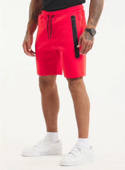 Herren Sweatshorts DOGWOOD POCKET - Fluo Rot