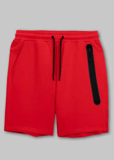 Herren Sweatshorts DOGWOOD POCKET - Fluo Rot