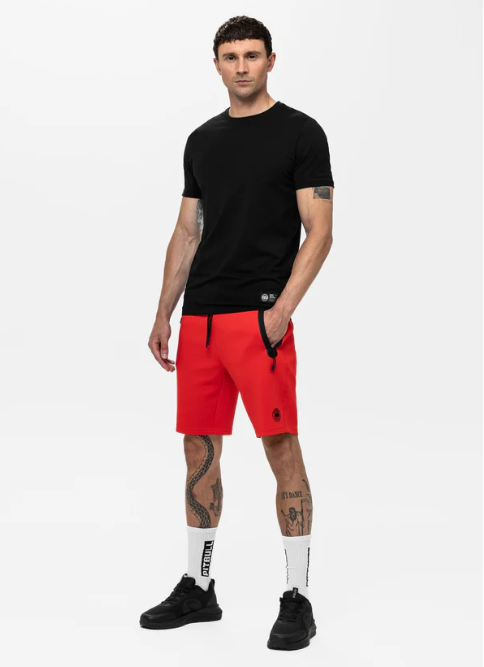 Herren Sweatshorts DOGWOOD - Fluo Rot