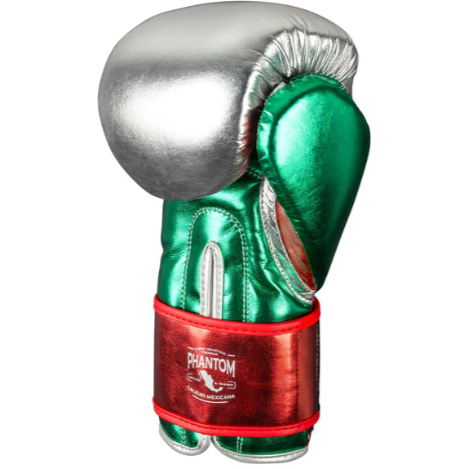 Boxhandschuhe MEXICO - Silber/Grün/Rot