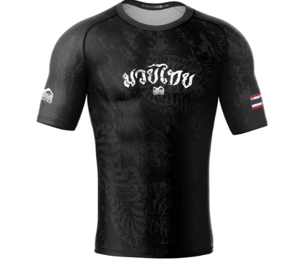 Rashguard Muay Thai - Schwarz