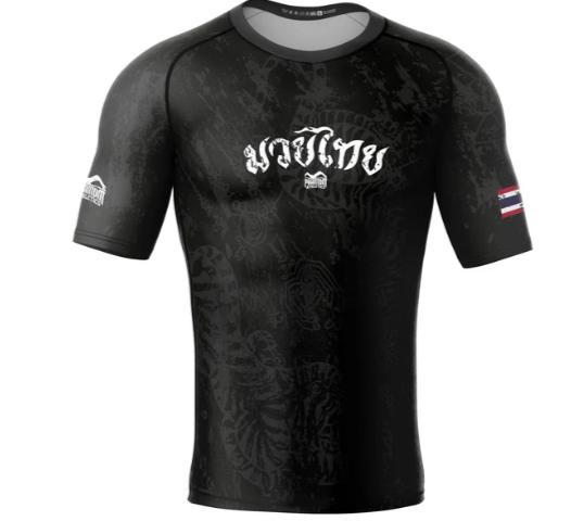 Rashguard Muay Thai - Schwarz