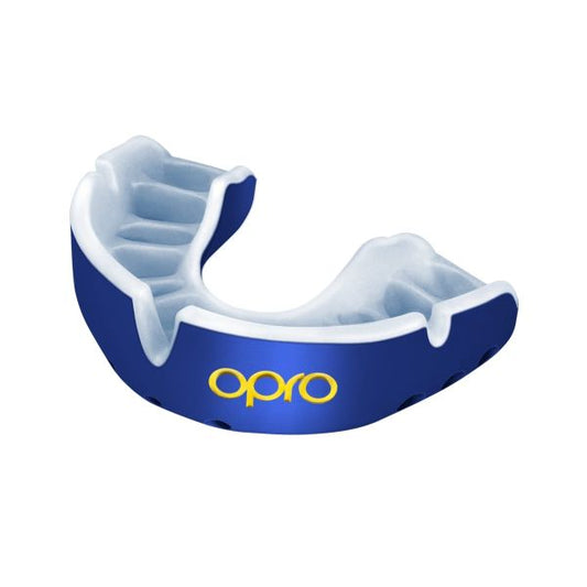 Opro Mundschutz Self-Fit Gold-Edition V2 Dunkelblau/Weiß Senior ultra fit