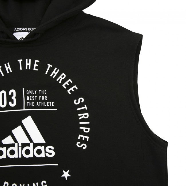Adidas Community Sleeveless Hoodie "BOXING" Schwarz/Weiß