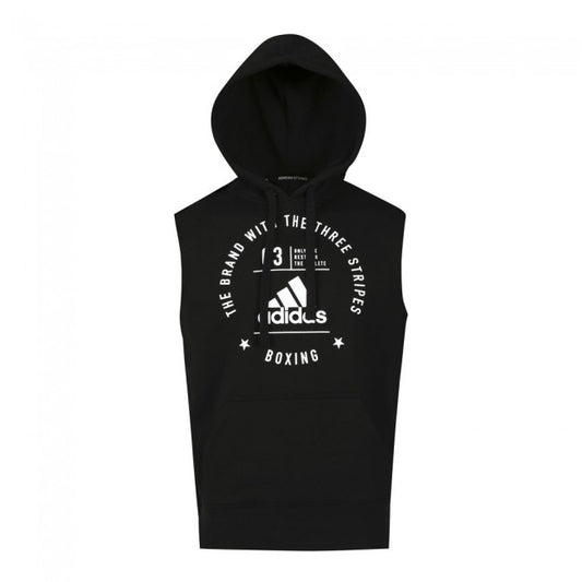Adidas Community Sleeveless Hoodie "BOXING" Schwarz/Weiß