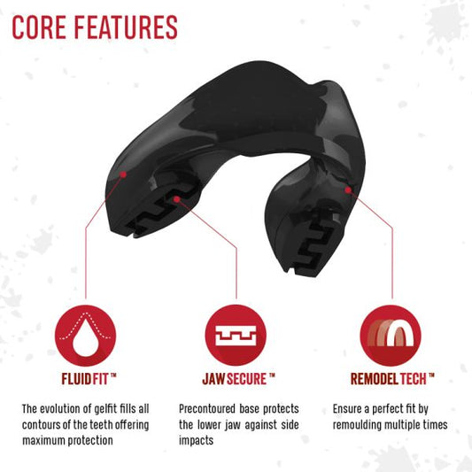 Safejawz Mouth guard for braces Senior Black