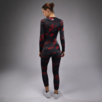 Venum x Sophia Rose Urban Red Camo Damen Langarm Rashguard