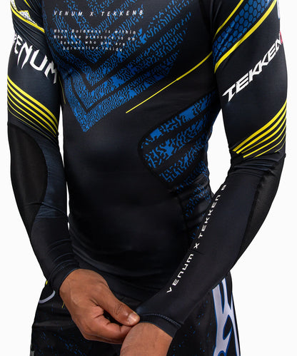 Venum x TEKKEN 8 Langarm Rashguard - King - Schwarz/Gelb