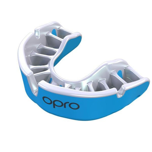Opro Mundschutz Self-fit Gold Hellblau/Weiß Self fit youth