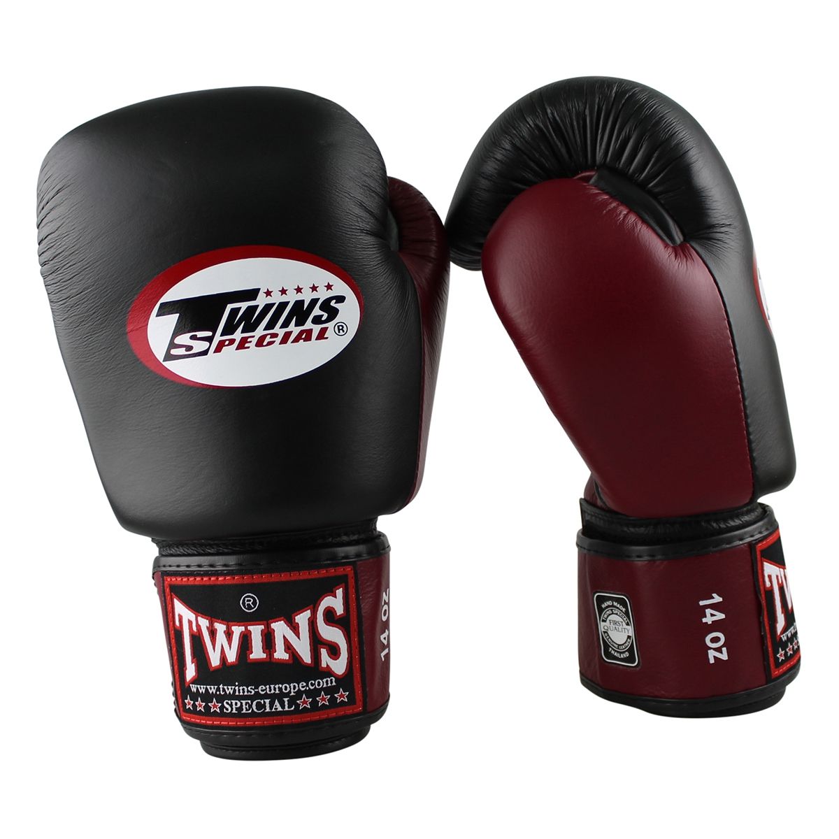 Twins Boxhandschuhe BGVL 3 Leder Schwarz Weinrot
