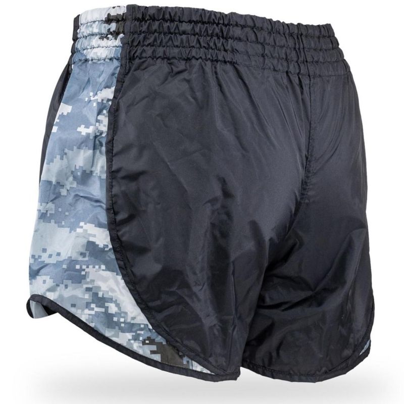 Booster Muay Thai Shorts, Retro Hybrid, camo grau, kids